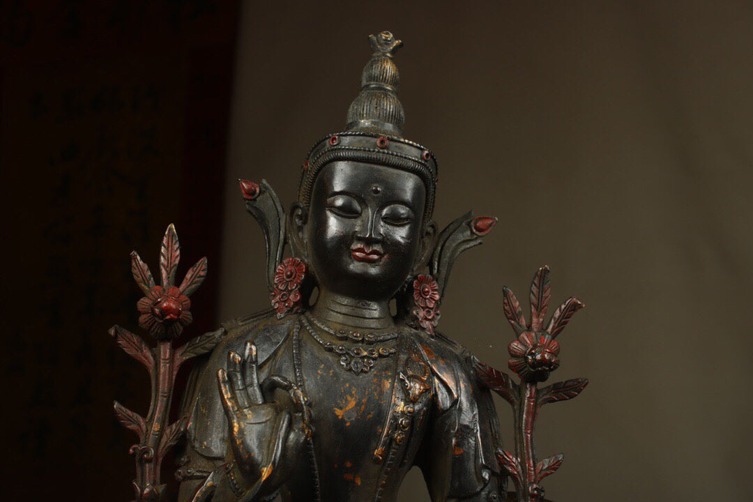 Chinese Antique Sun Moon Bodhisattva