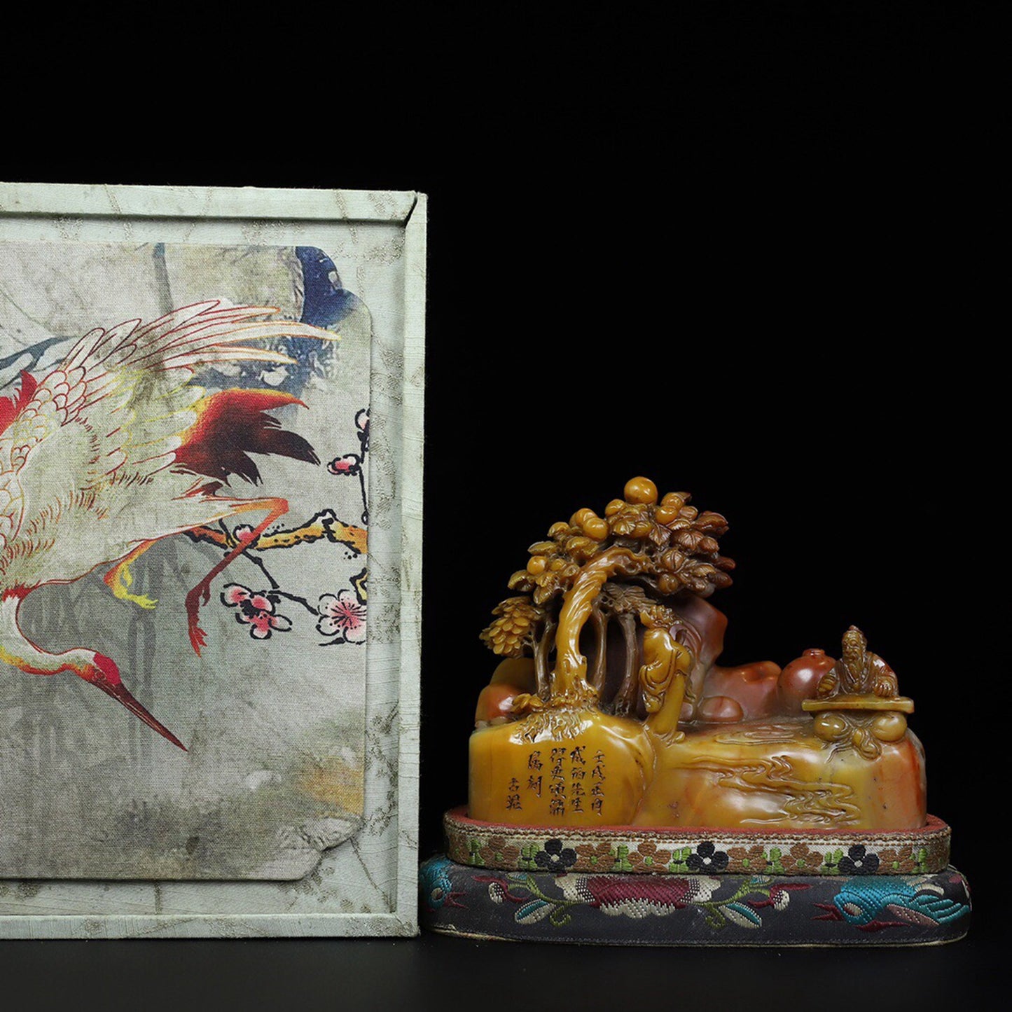 Chinese Antique Shoushan Stone [Clear Sound of Mountains and Waters] Seal Decoration
