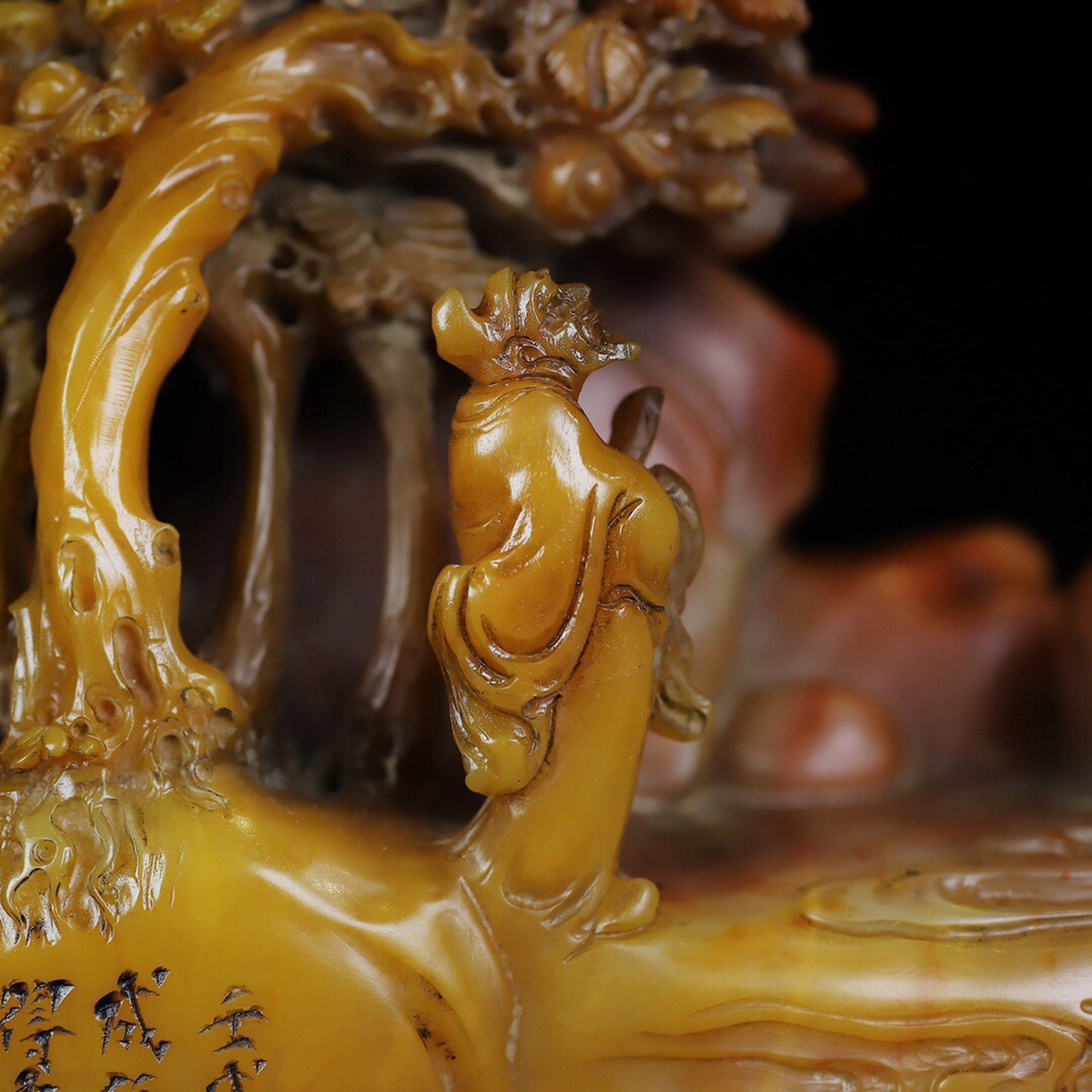 Chinese Antique Shoushan Stone [Clear Sound of Mountains and Waters] Seal Decoration