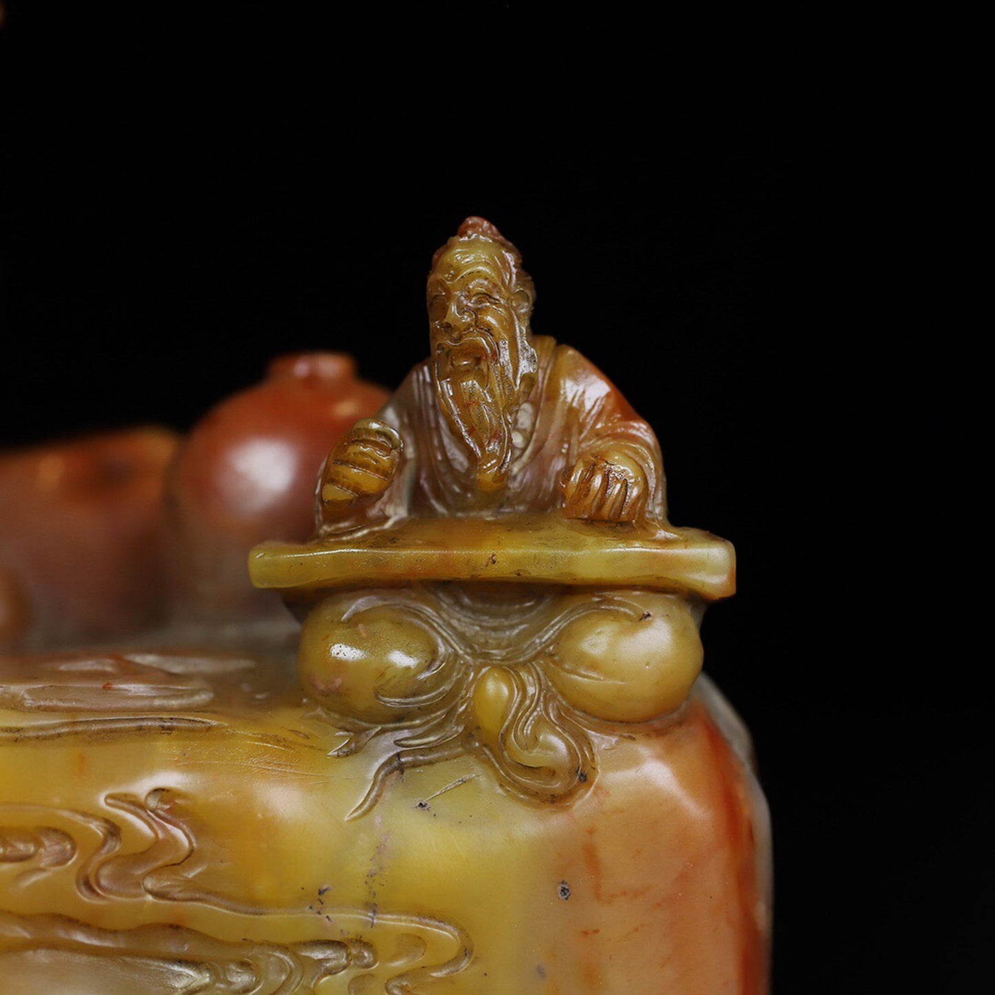 Chinese Antique Shoushan Stone [Clear Sound of Mountains and Waters] Seal Decoration