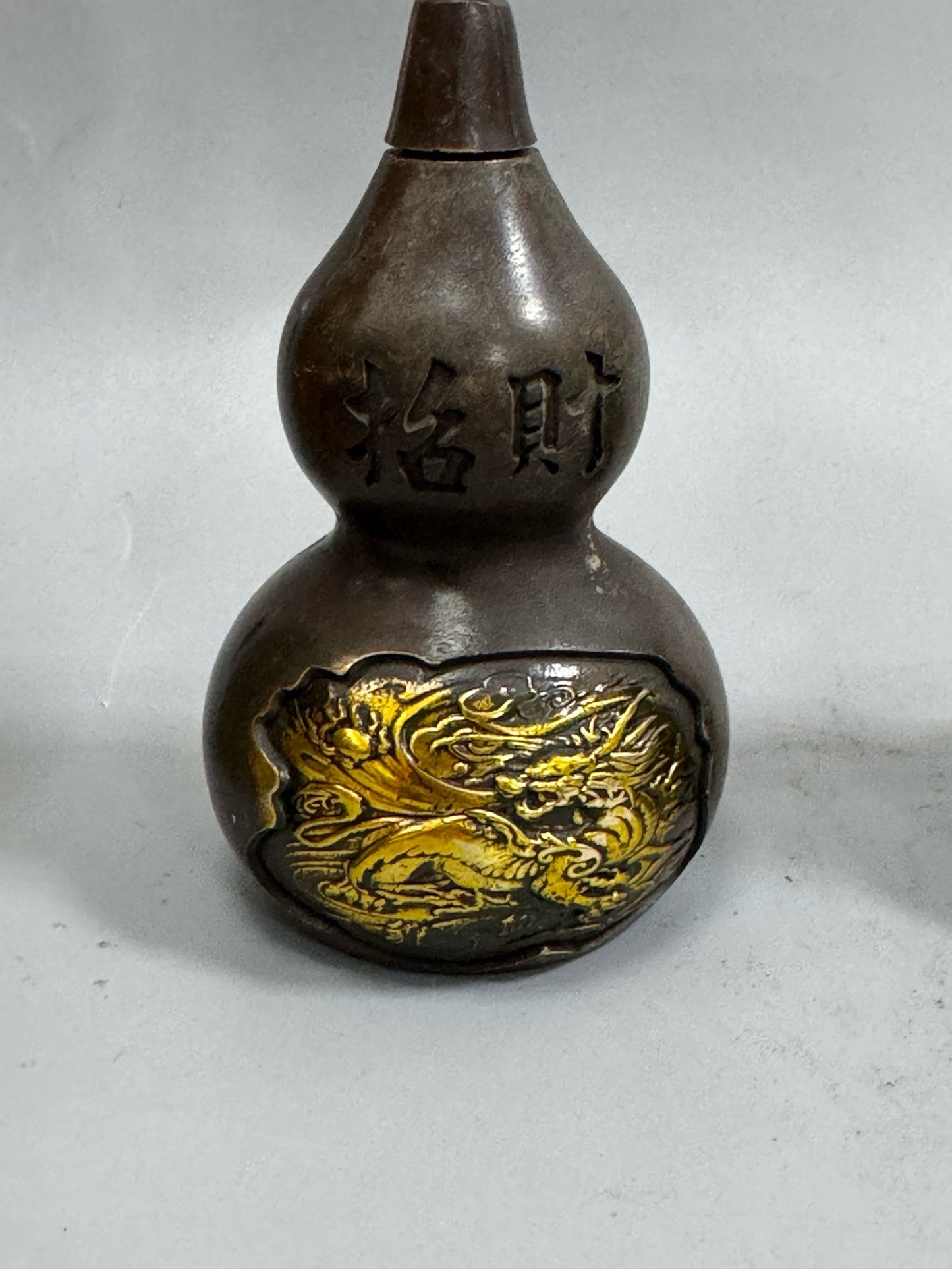 Pure copper gilded qilin gourd