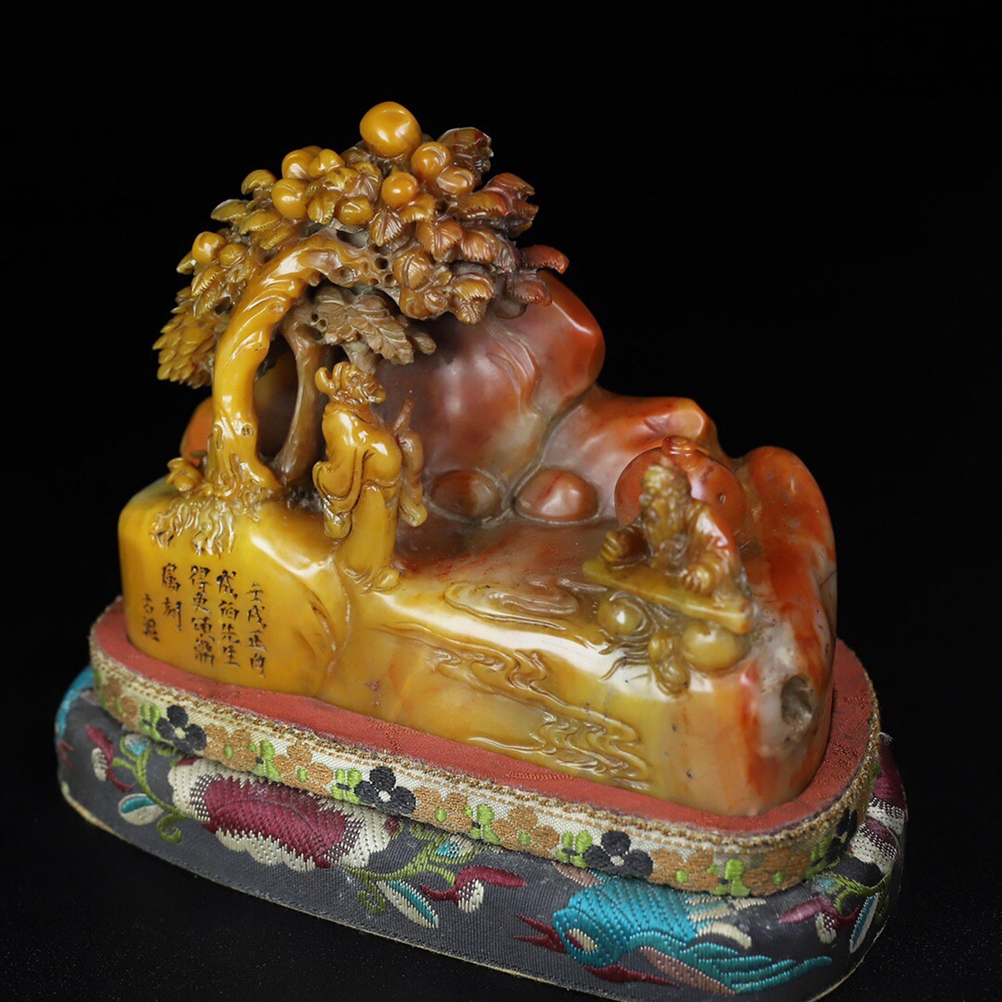 Chinese Antique Shoushan Stone [Clear Sound of Mountains and Waters] Seal Decoration