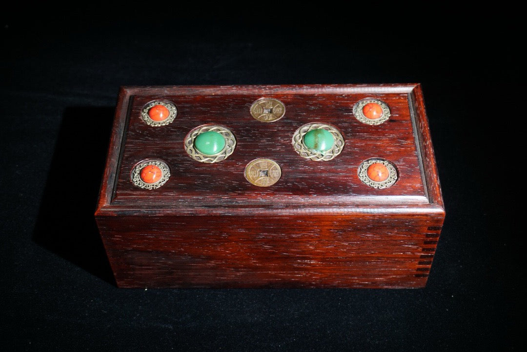 Chinese antique rosewood sliding box