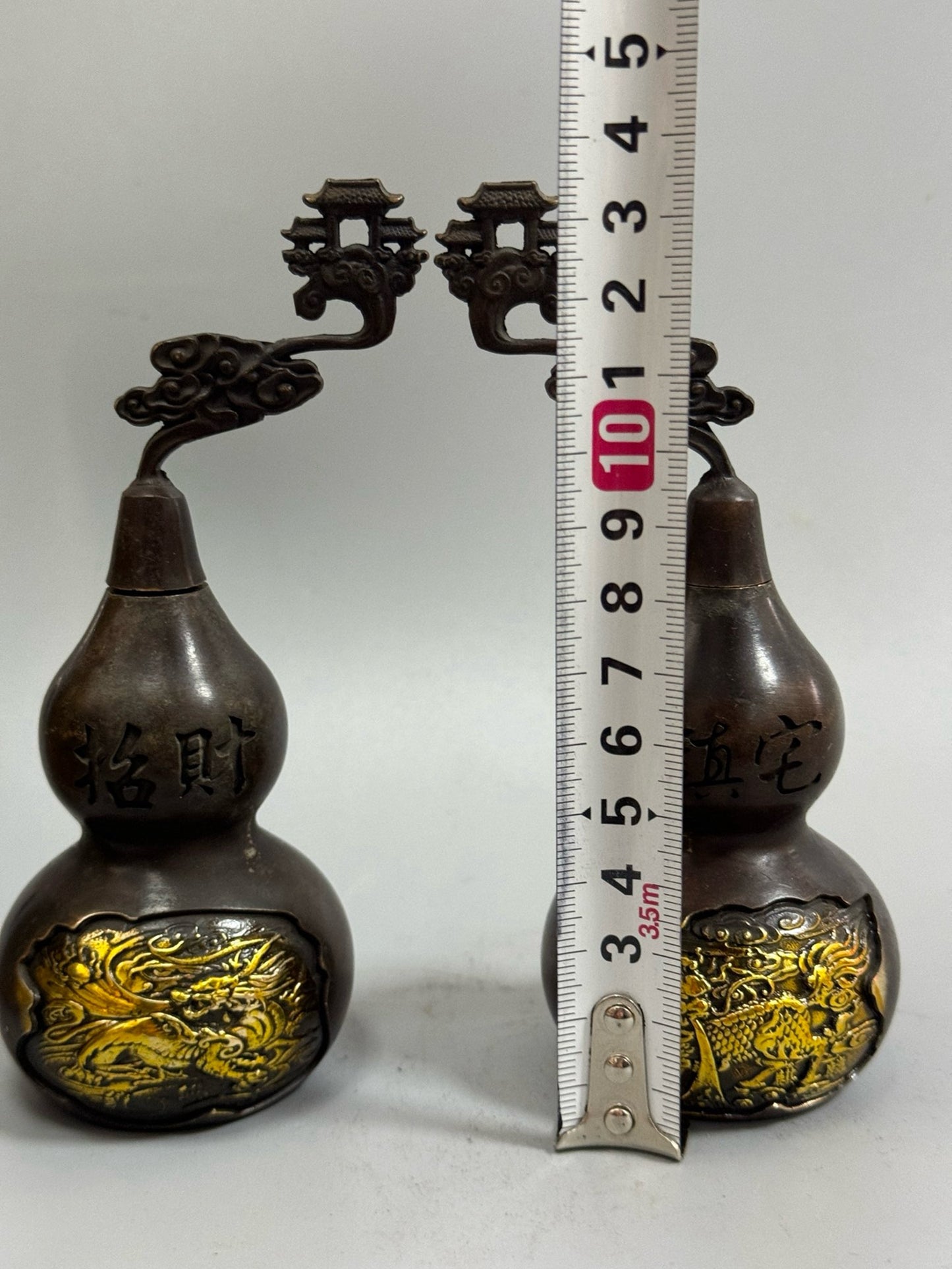 Pure copper gilded qilin gourd