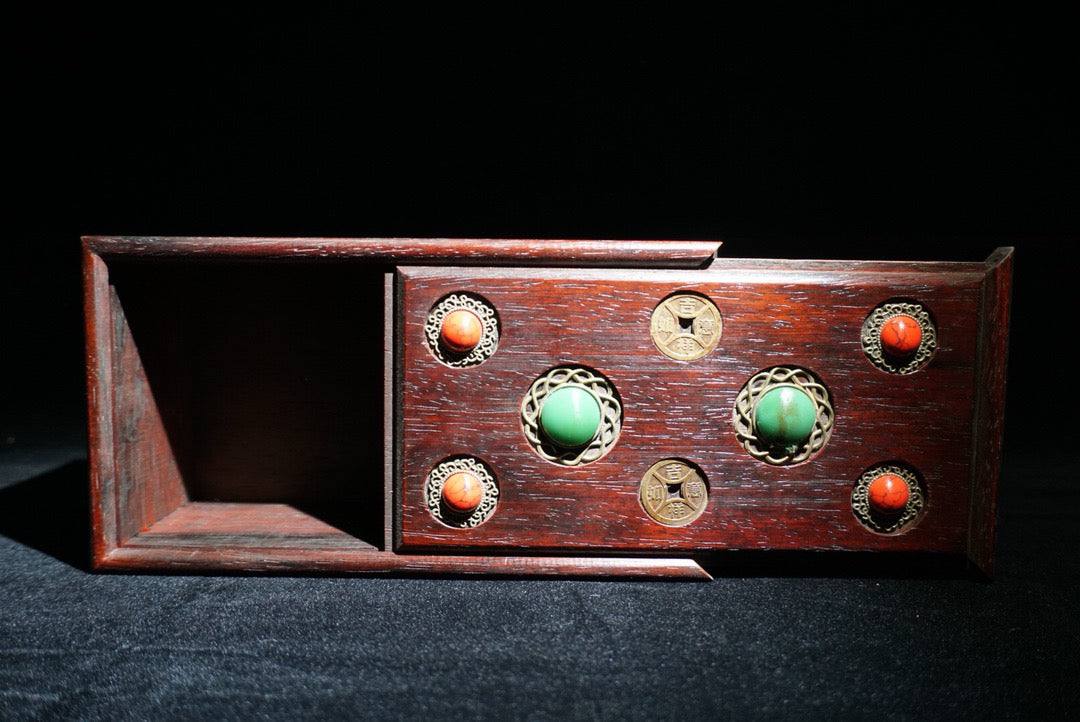 Chinese antique rosewood sliding box