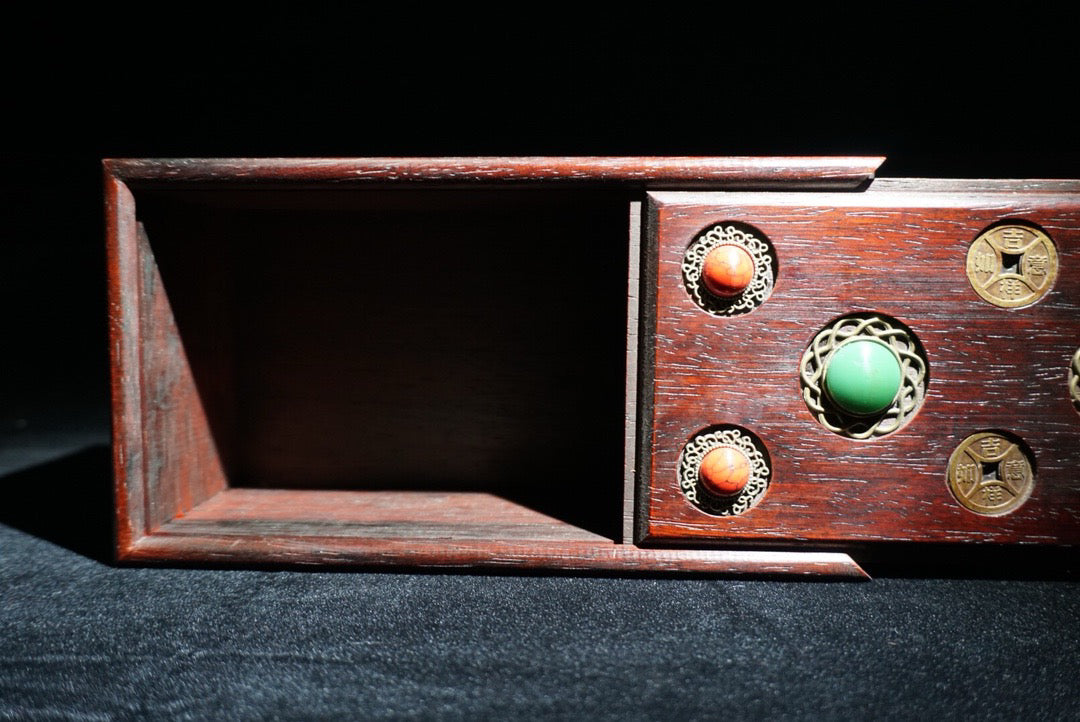 Chinese antique rosewood sliding box