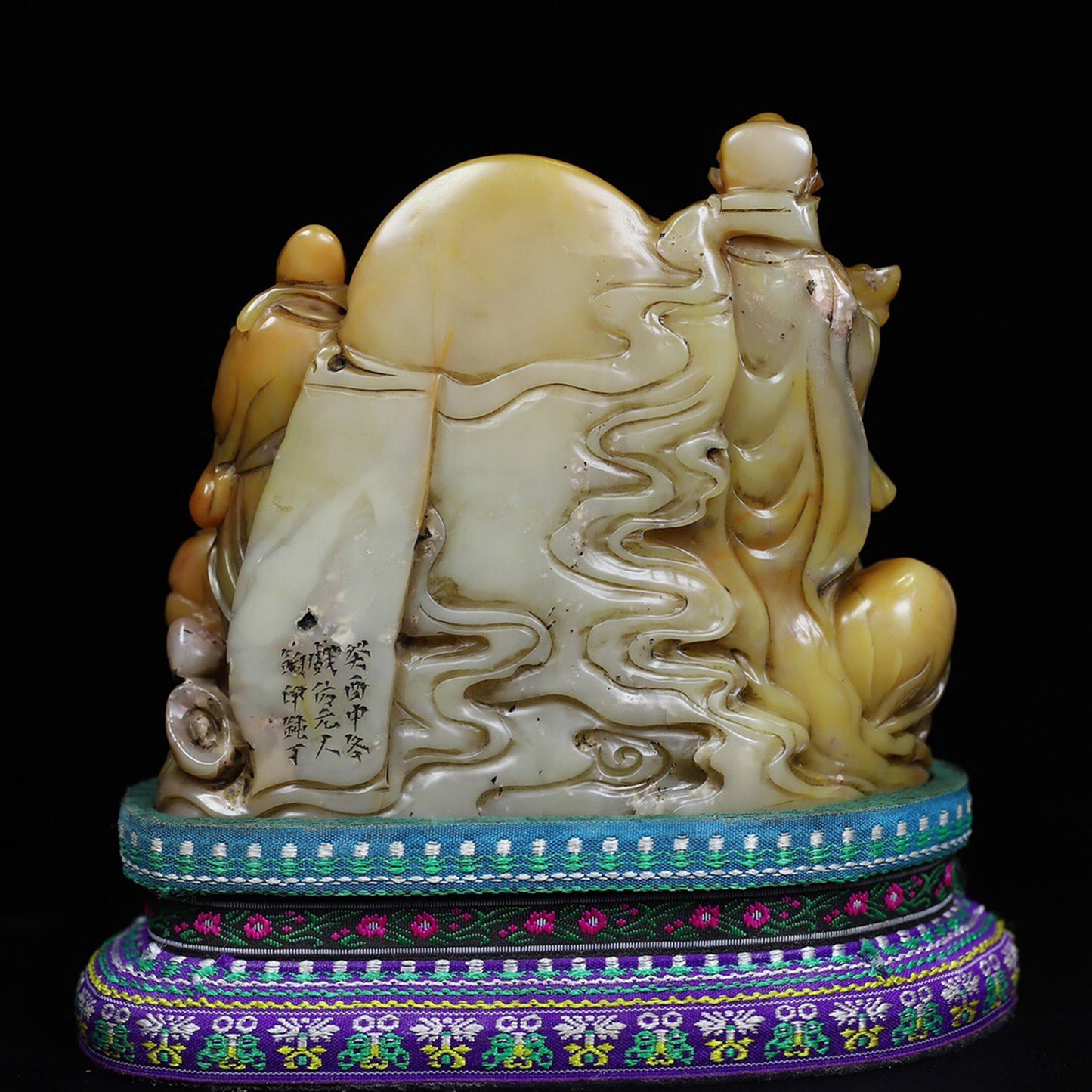 Chinese Antique Shoushan Stone Three Star Seal Decoration