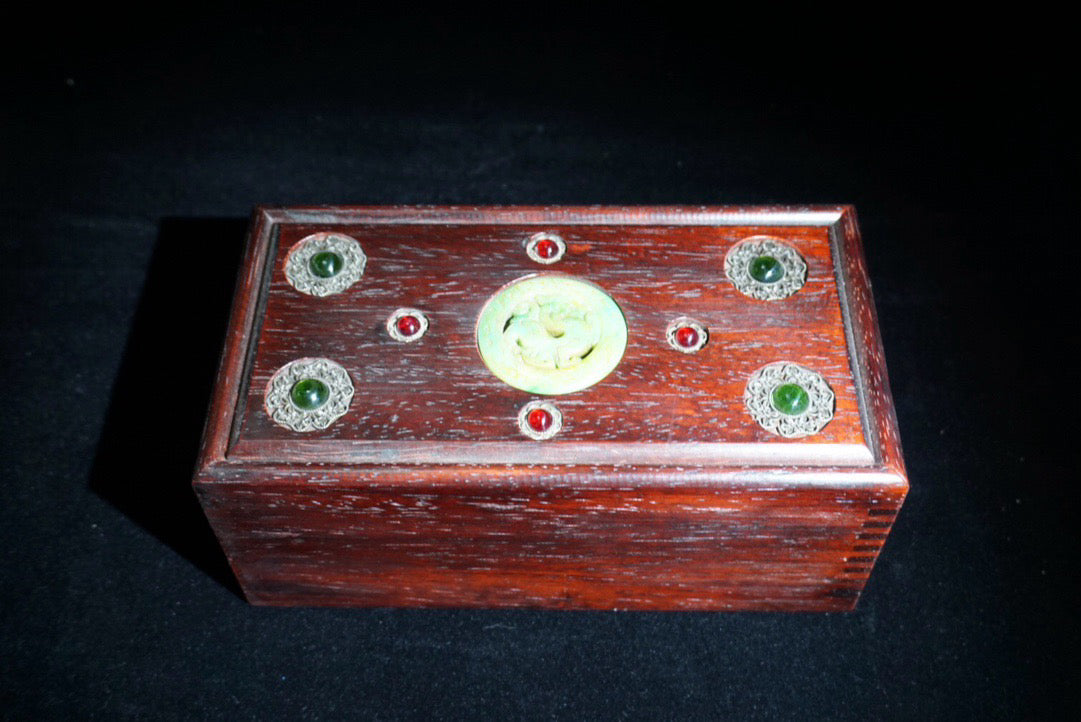 Chinese antique rosewood sliding box