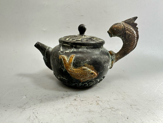 Pure copper gold-plated teapot
