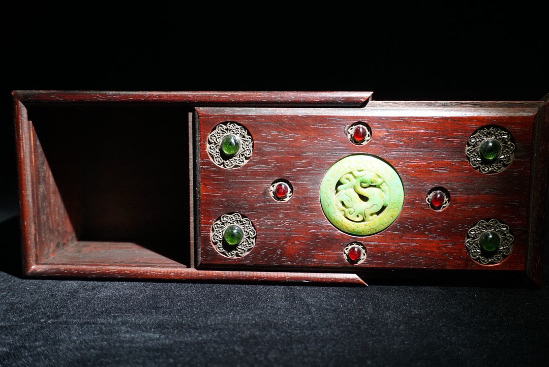 Chinese antique rosewood sliding box