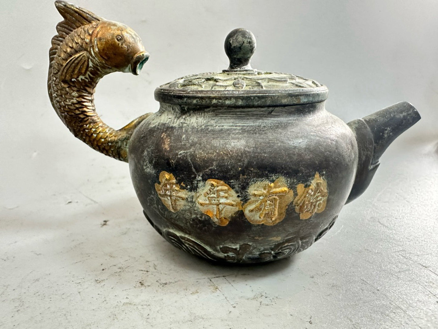 Pure copper gold-plated teapot