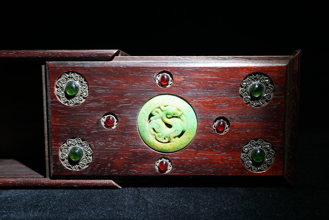 Chinese antique rosewood sliding box