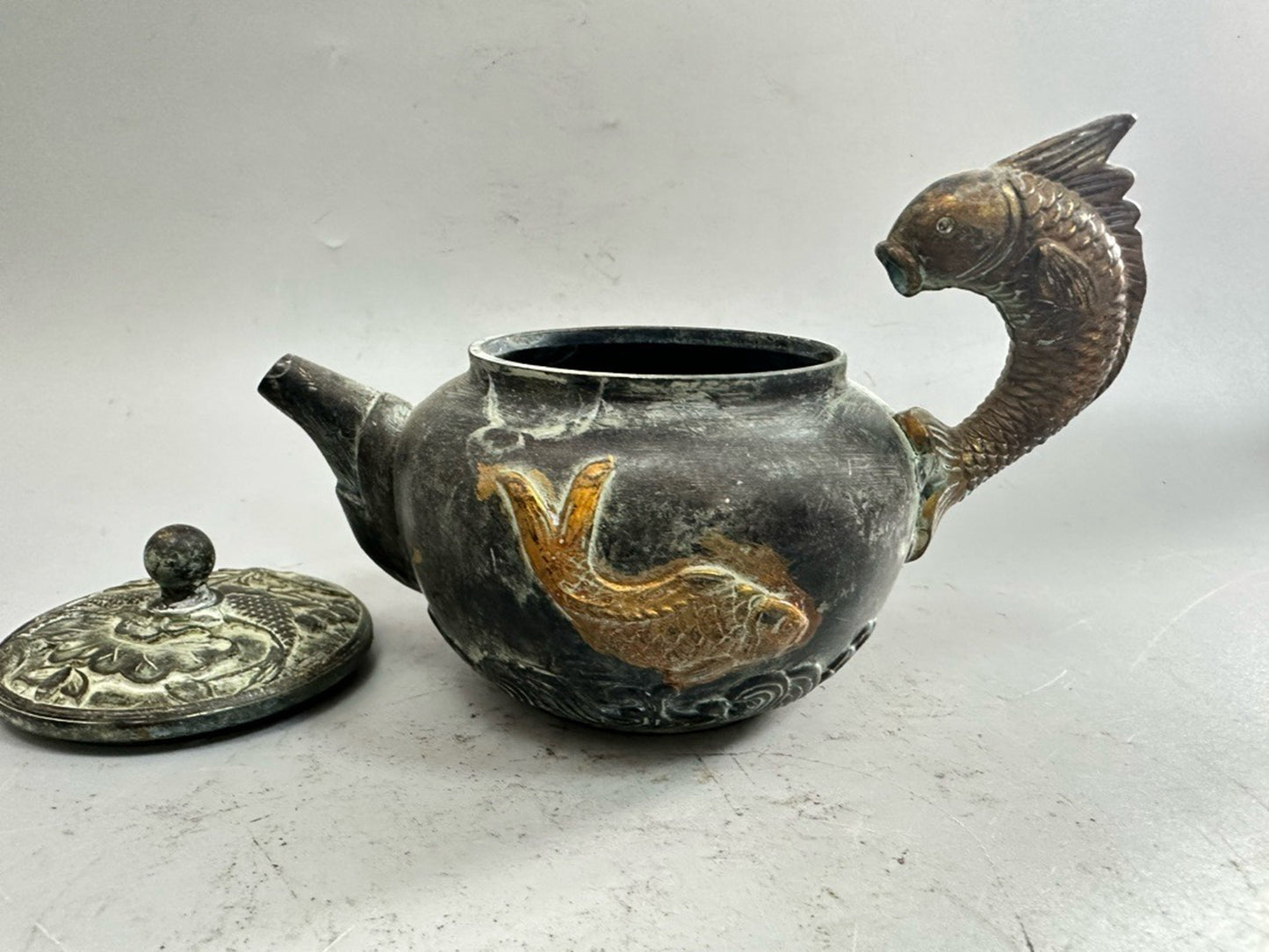 Pure copper gold-plated teapot