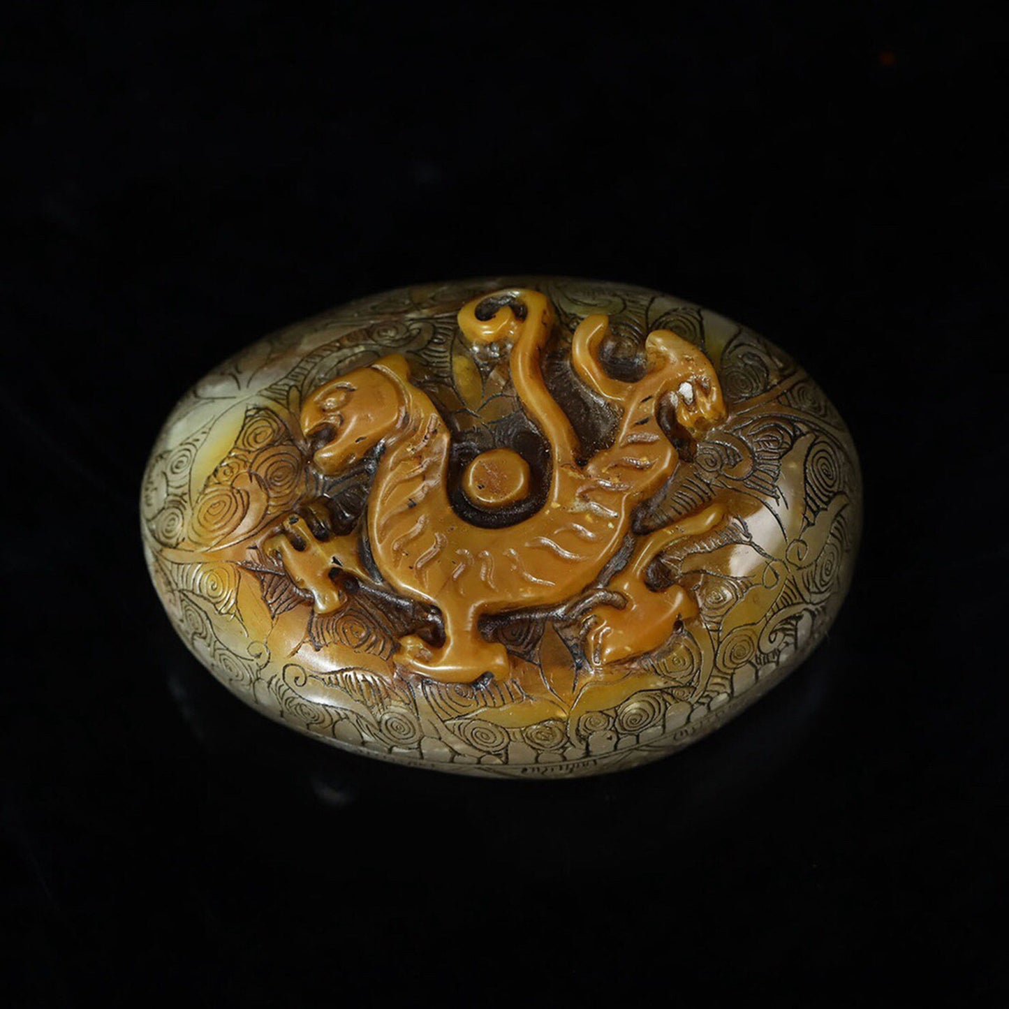 A set of seals for the four divine beasts of the Chinese antique Shoushan Stone