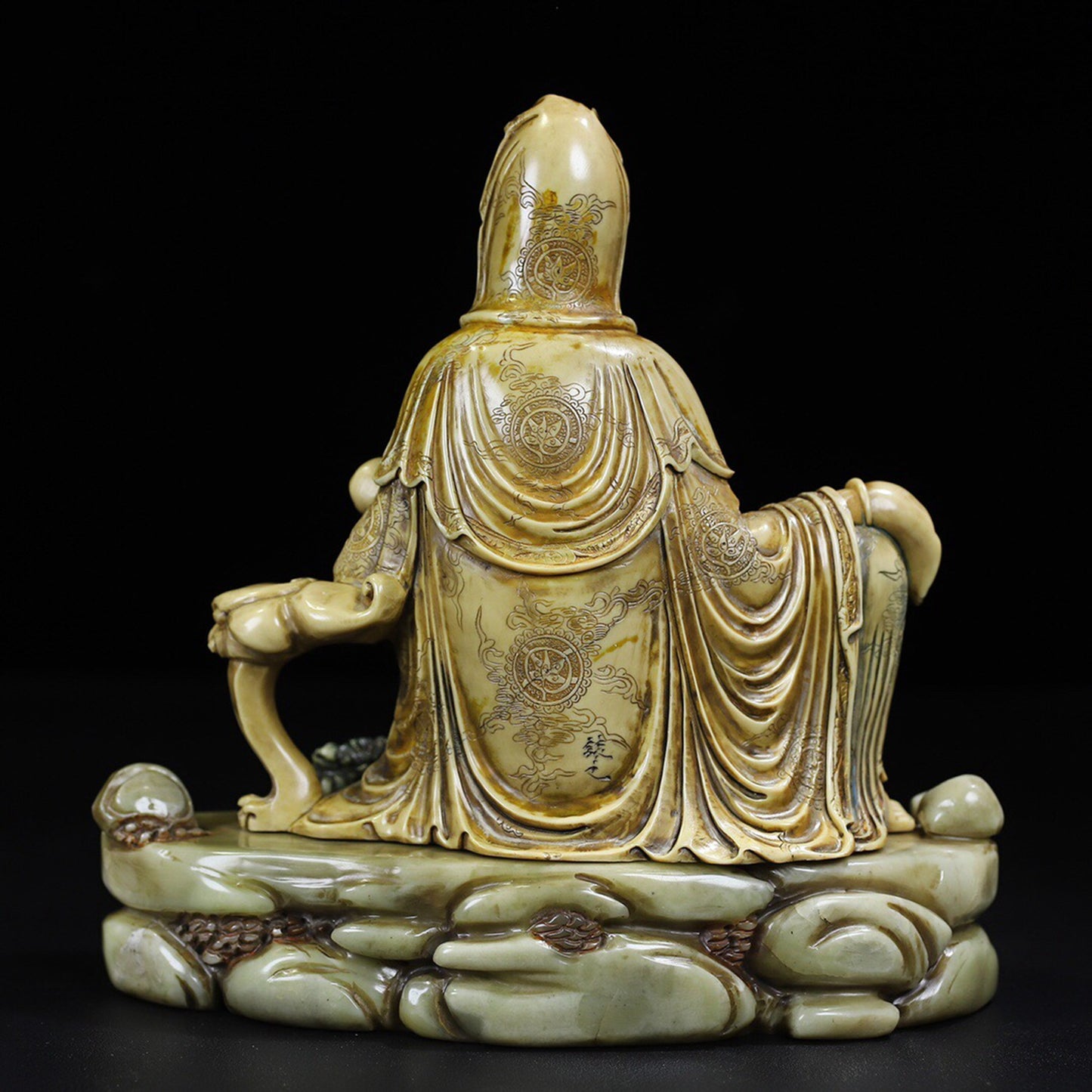 Chinese Antique Shoushan Stone [Goddess of Mercy Blessing]