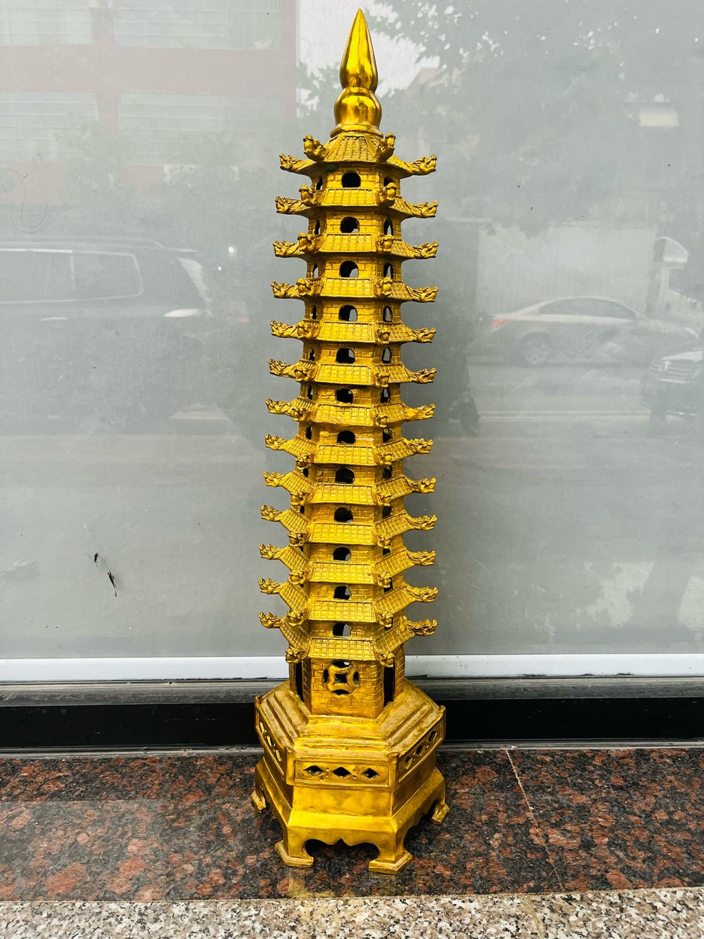 Pure copper dragon head Wenchang Tower
