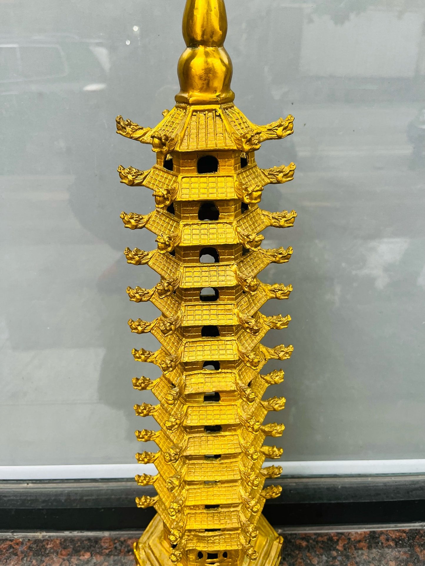 Pure copper dragon head Wenchang Tower