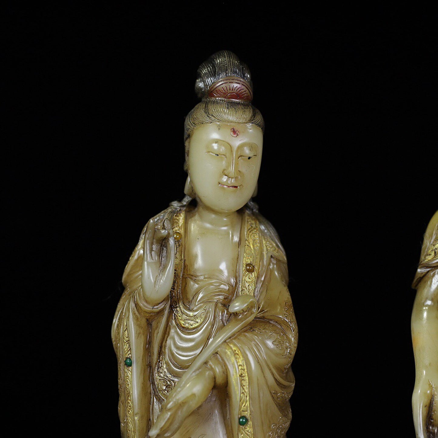 A set of seals for the Western Three Holy Buddha statues of the Chinese antique Shoushan Stone