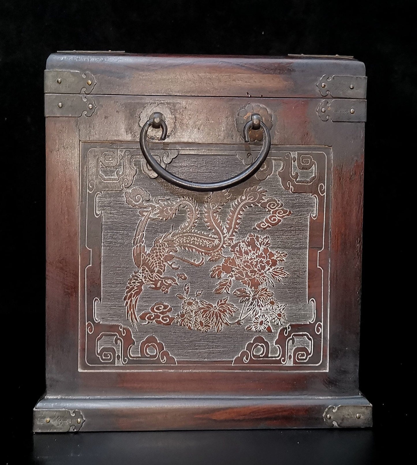 Chinese Antique Phoenix Flying Jewelry Box