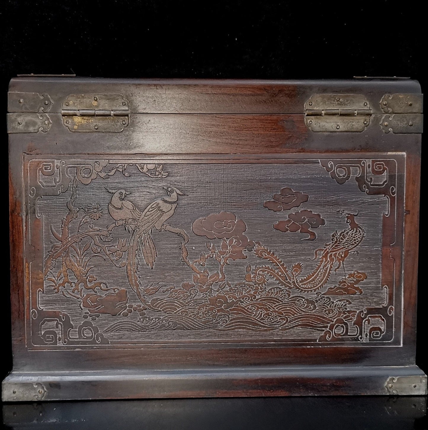 Chinese Antique Phoenix Flying Jewelry Box