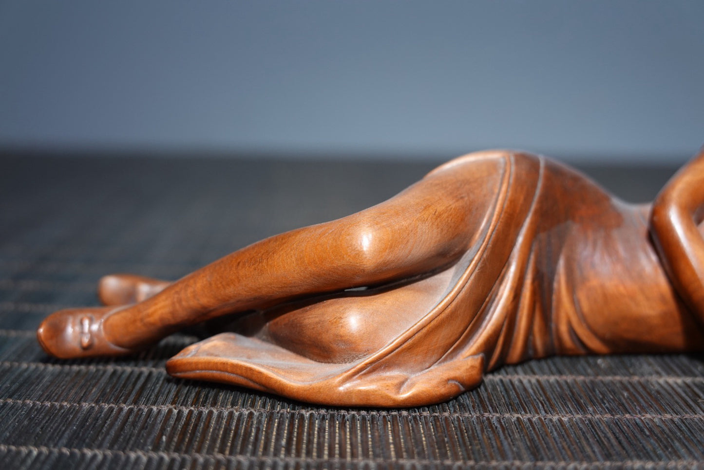 Huangyangmu finely carved girl statue
