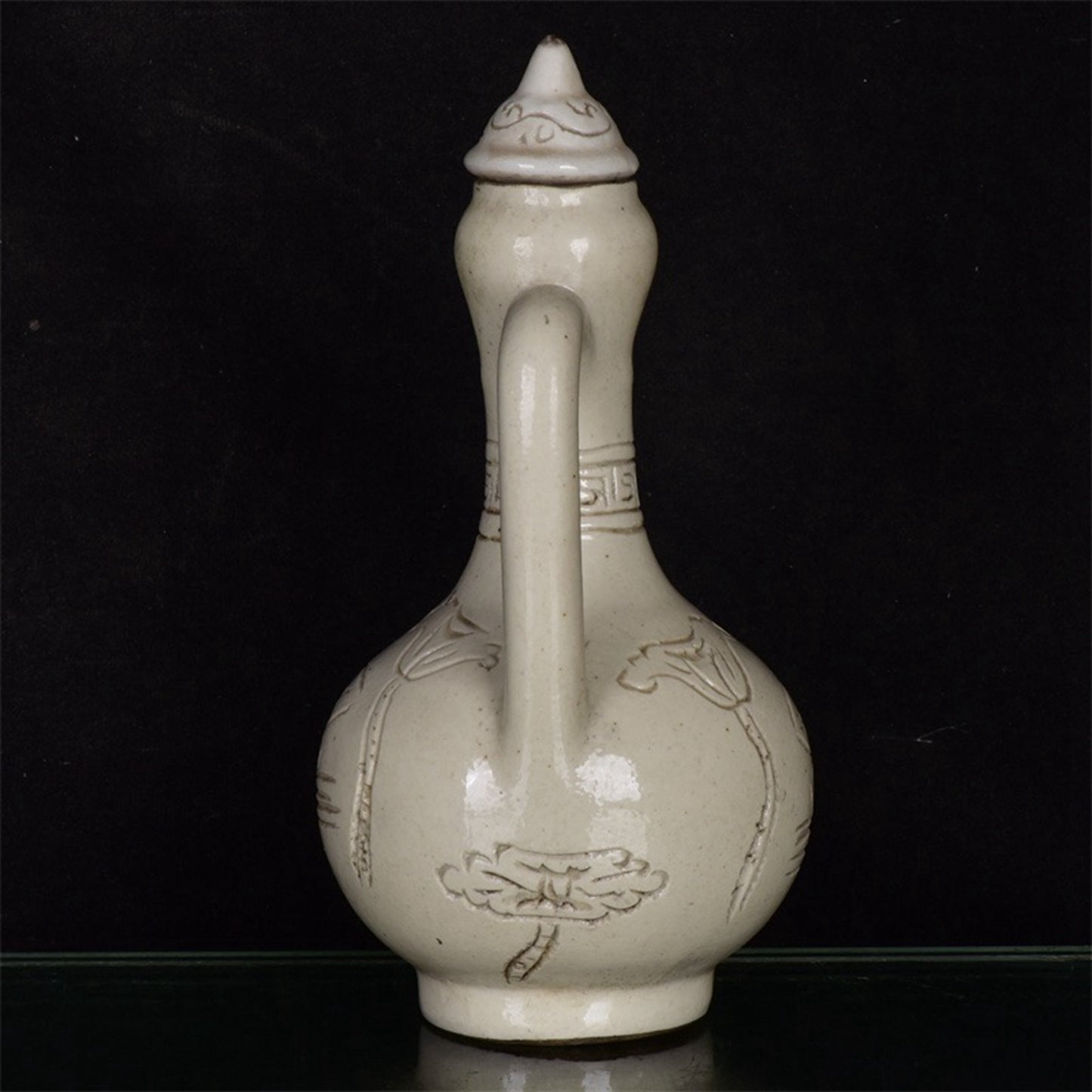 Chinese antique relief phoenix head teapot
