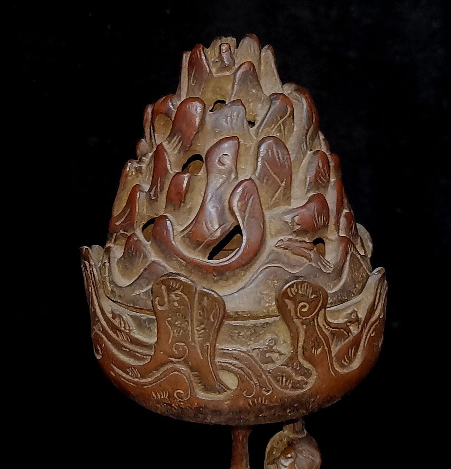 Chinese antique pure copper incense burner