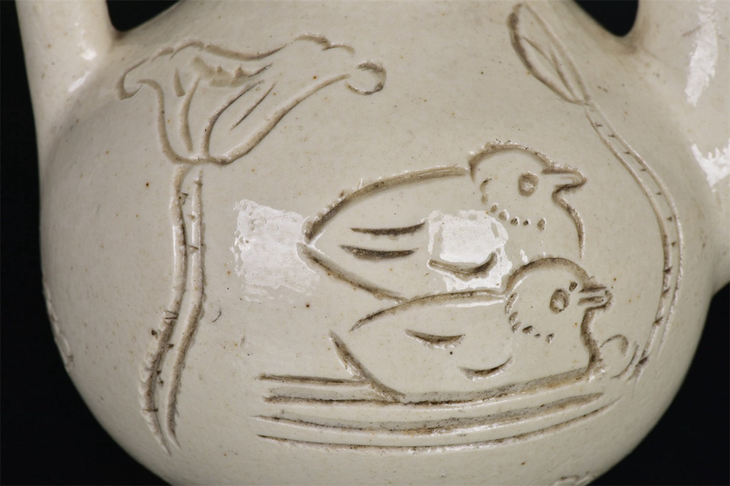 Chinese antique relief phoenix head teapot