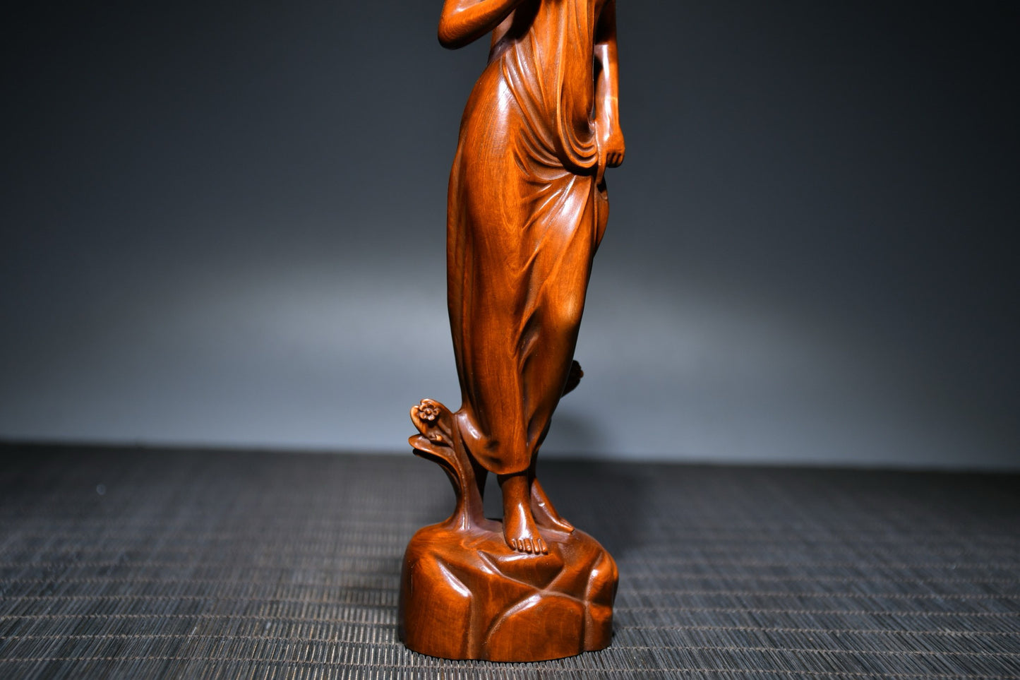 Huangyangmu finely carved girl statue