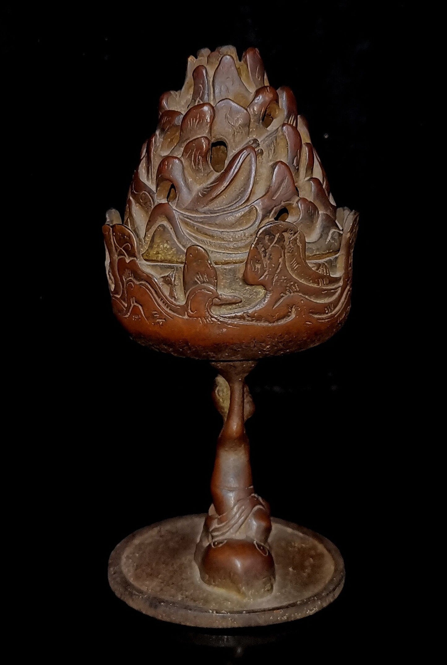 Chinese antique pure copper incense burner