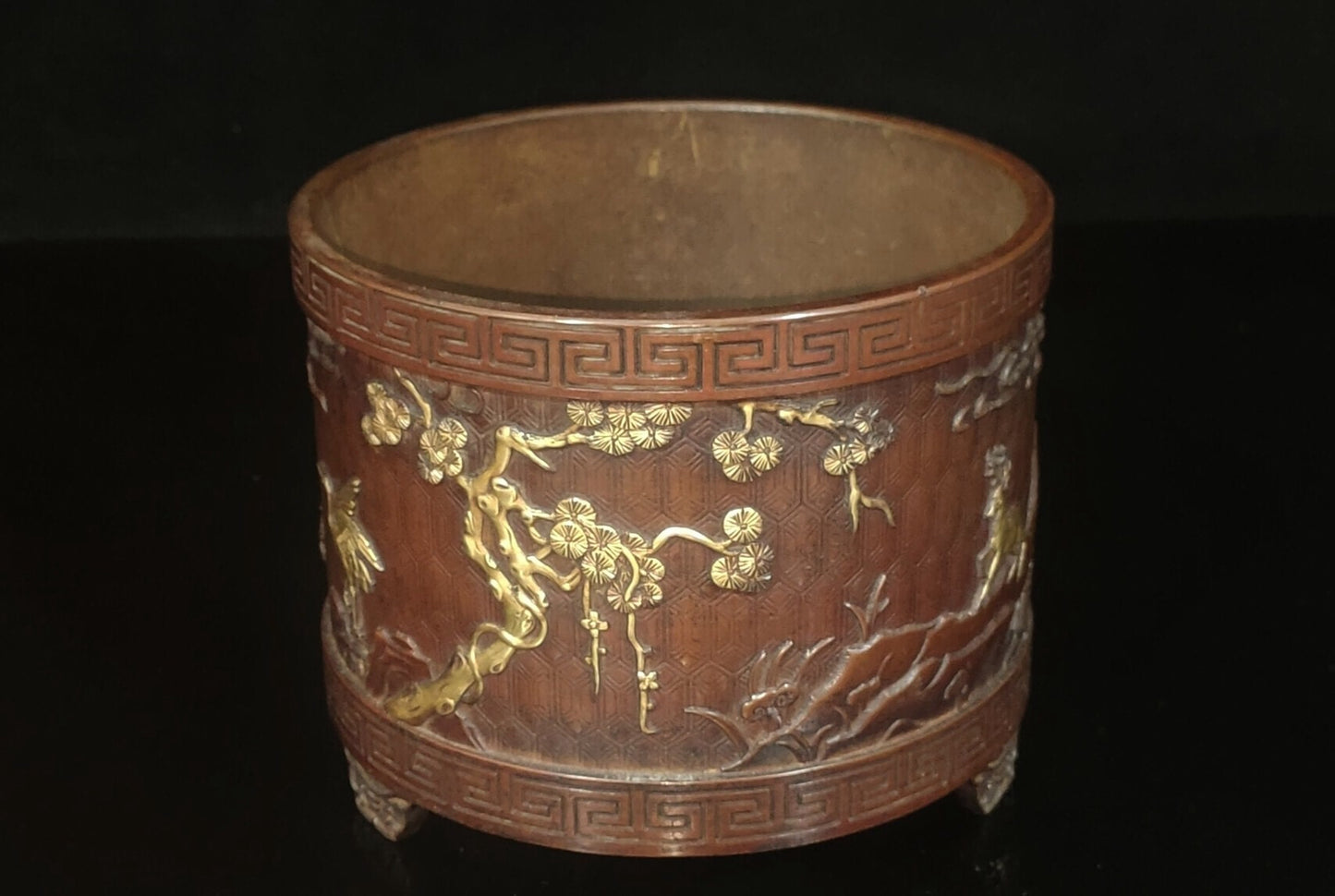 Chinese antique pure copper incense burner