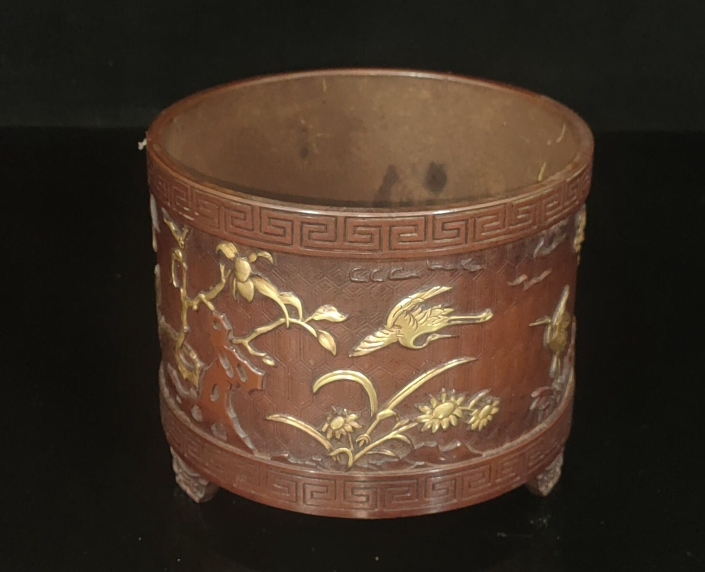 Chinese antique pure copper incense burner