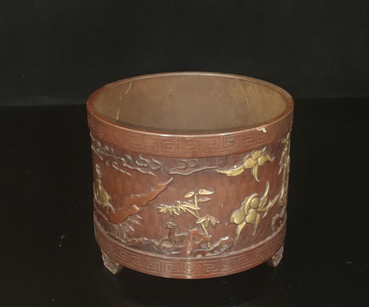 Chinese antique pure copper incense burner