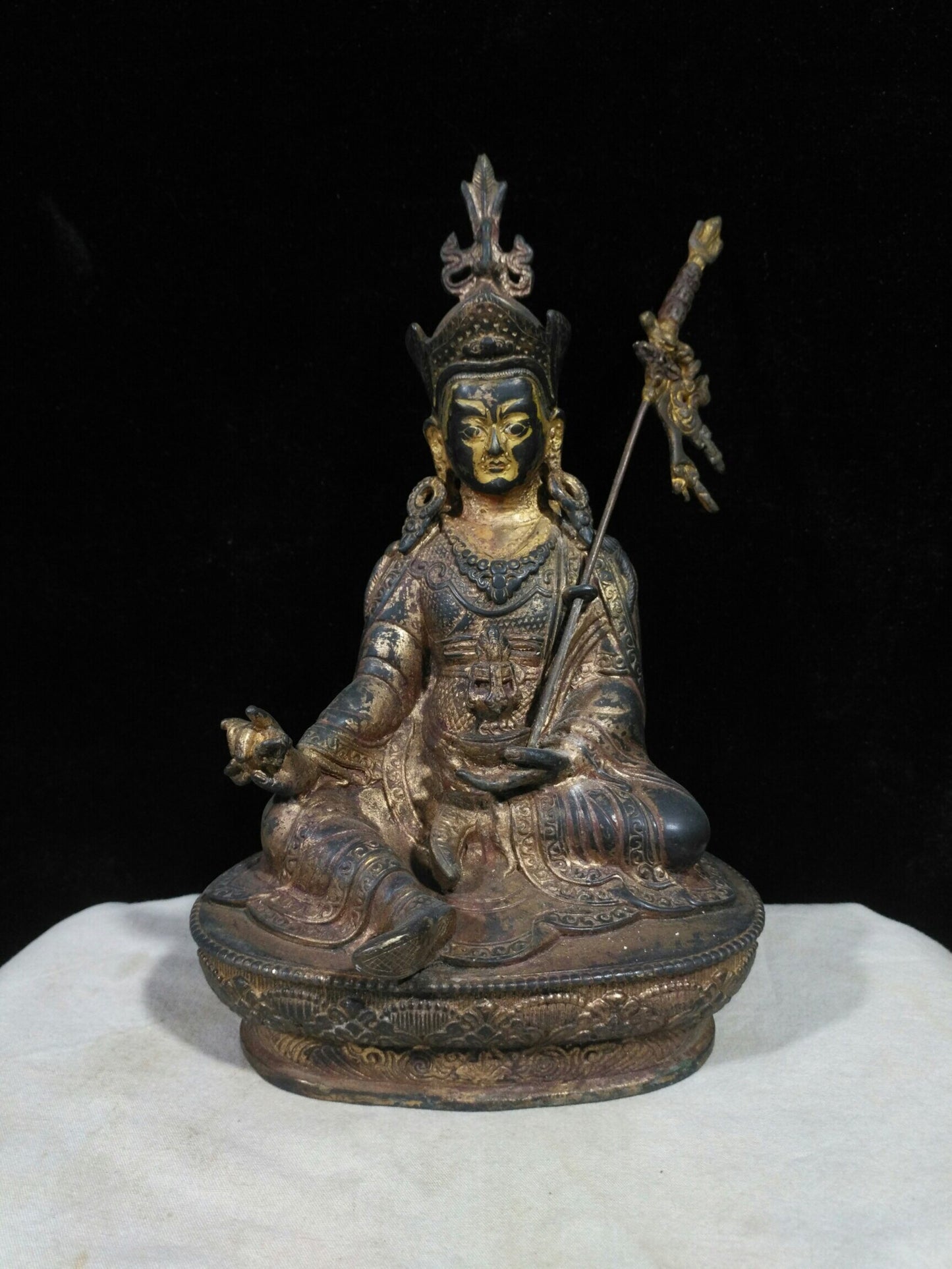 Chinese antique pure copper "Lotus Life Master"