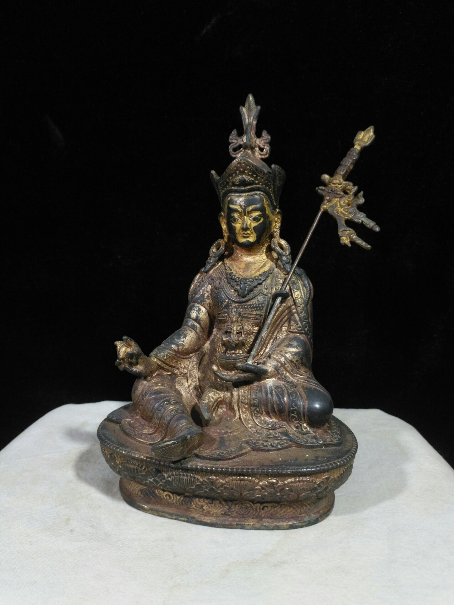 Chinese antique pure copper "Lotus Life Master"