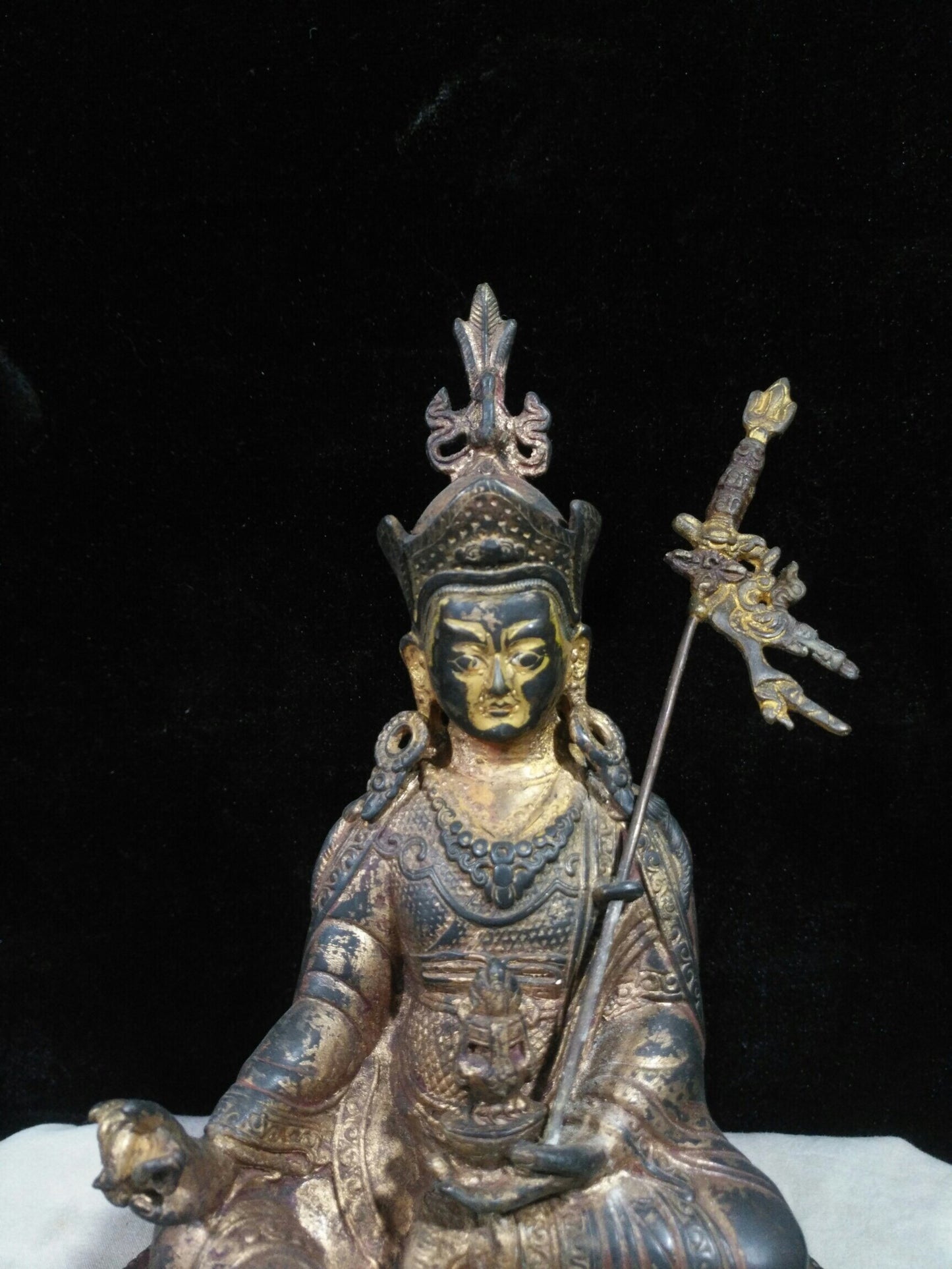 Chinese antique pure copper "Lotus Life Master"