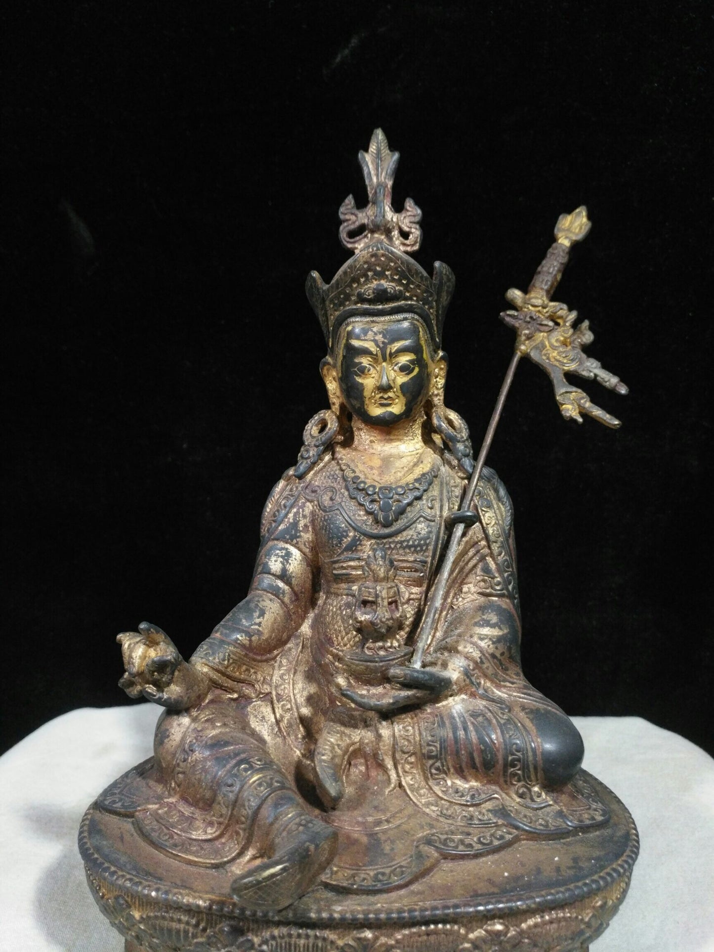Chinese antique pure copper "Lotus Life Master"