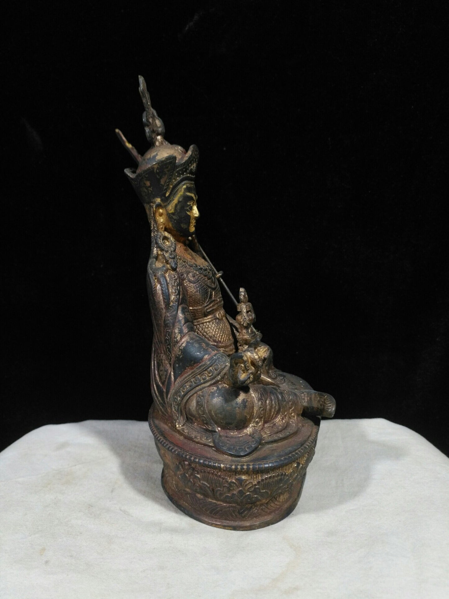 Chinese antique pure copper "Lotus Life Master"