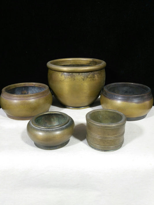 A set of Chinese antique pure copper "Jucai Guan"