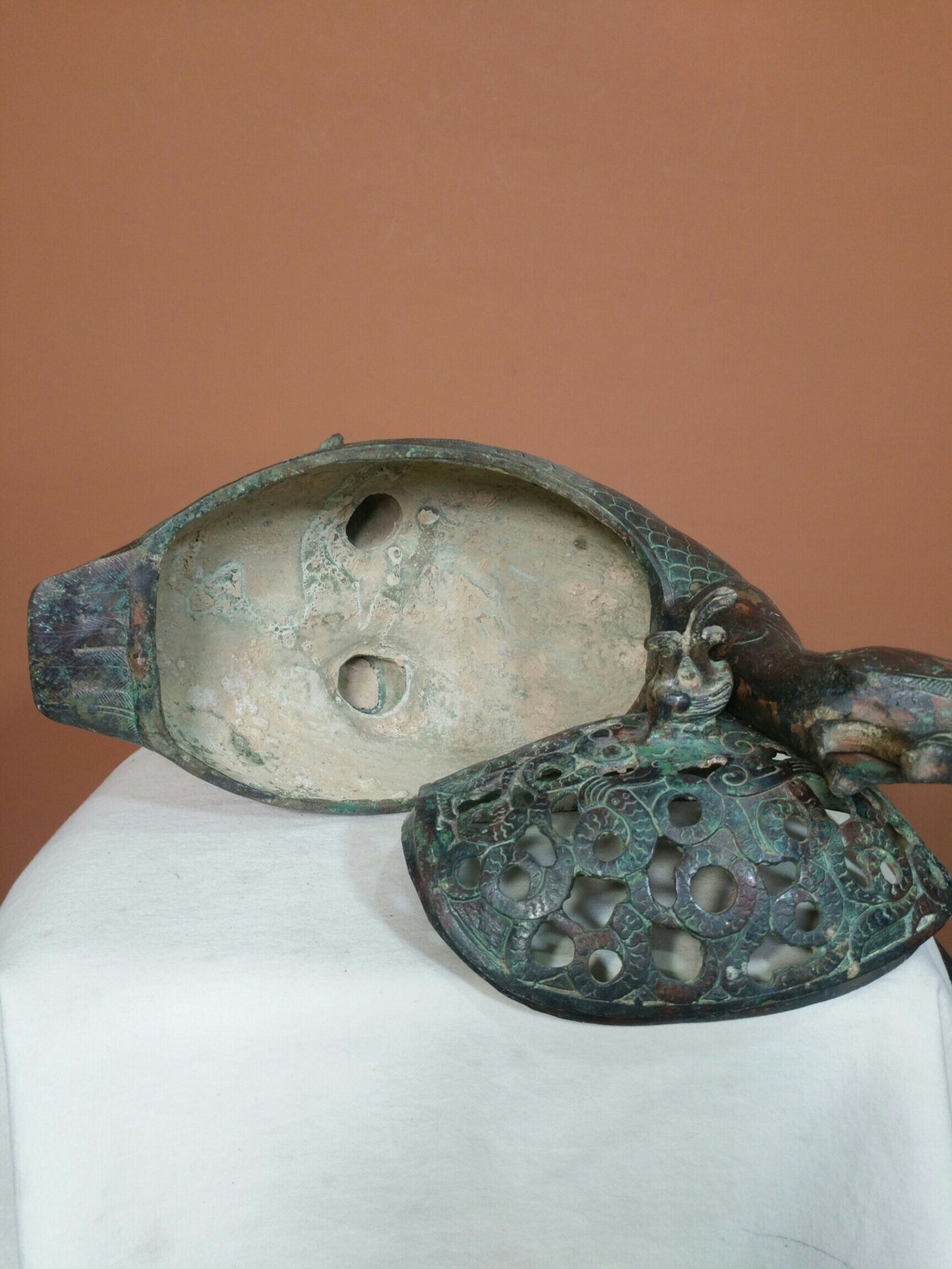 Chinese antique bronze "Treasure Duck Fragrant Smoking Stove"