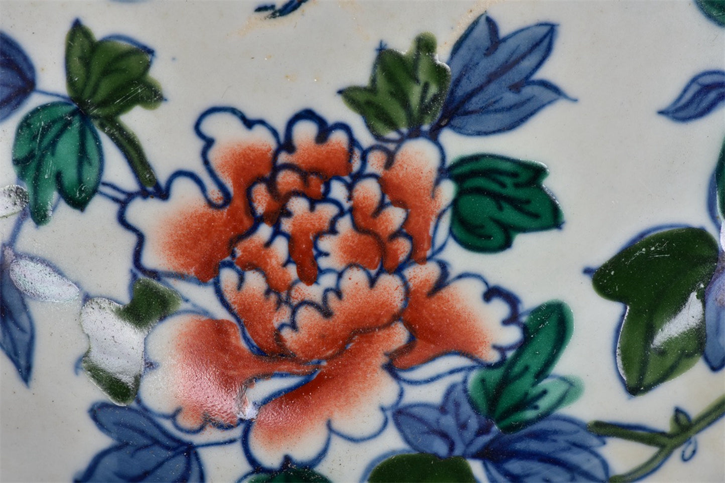 Chinese Antique Colorful Phoenix Opera with Peony Pattern Shang Pan