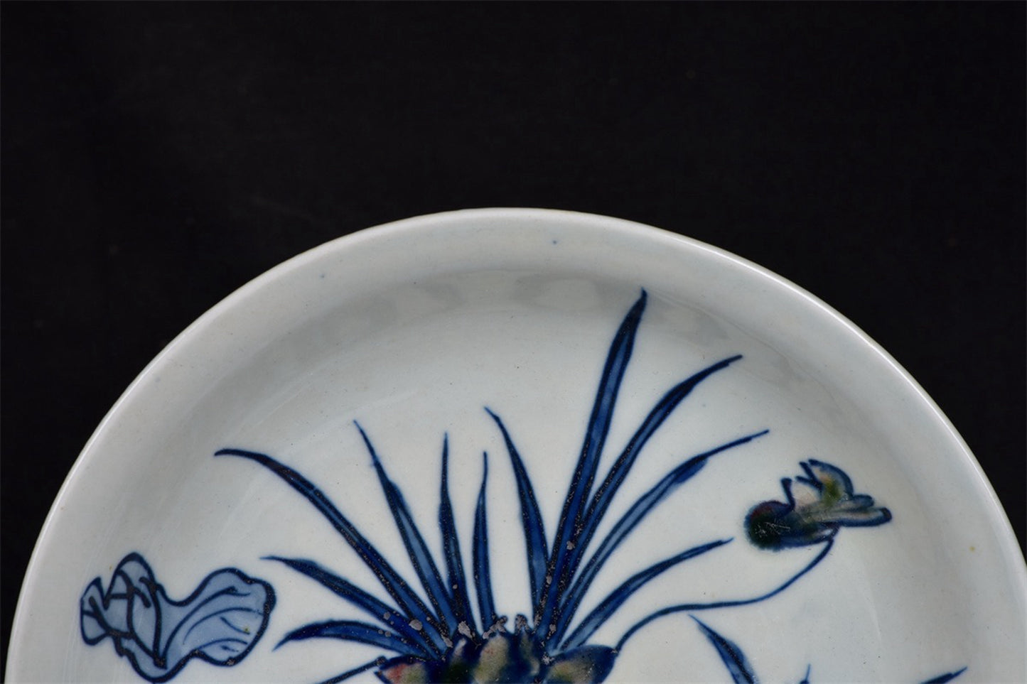 Chinese Antique Colorful Mandarin Duck Play with Water Pattern Shang Pan