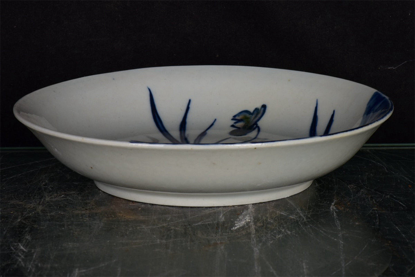 Chinese Antique Colorful Mandarin Duck Play with Water Pattern Shang Pan