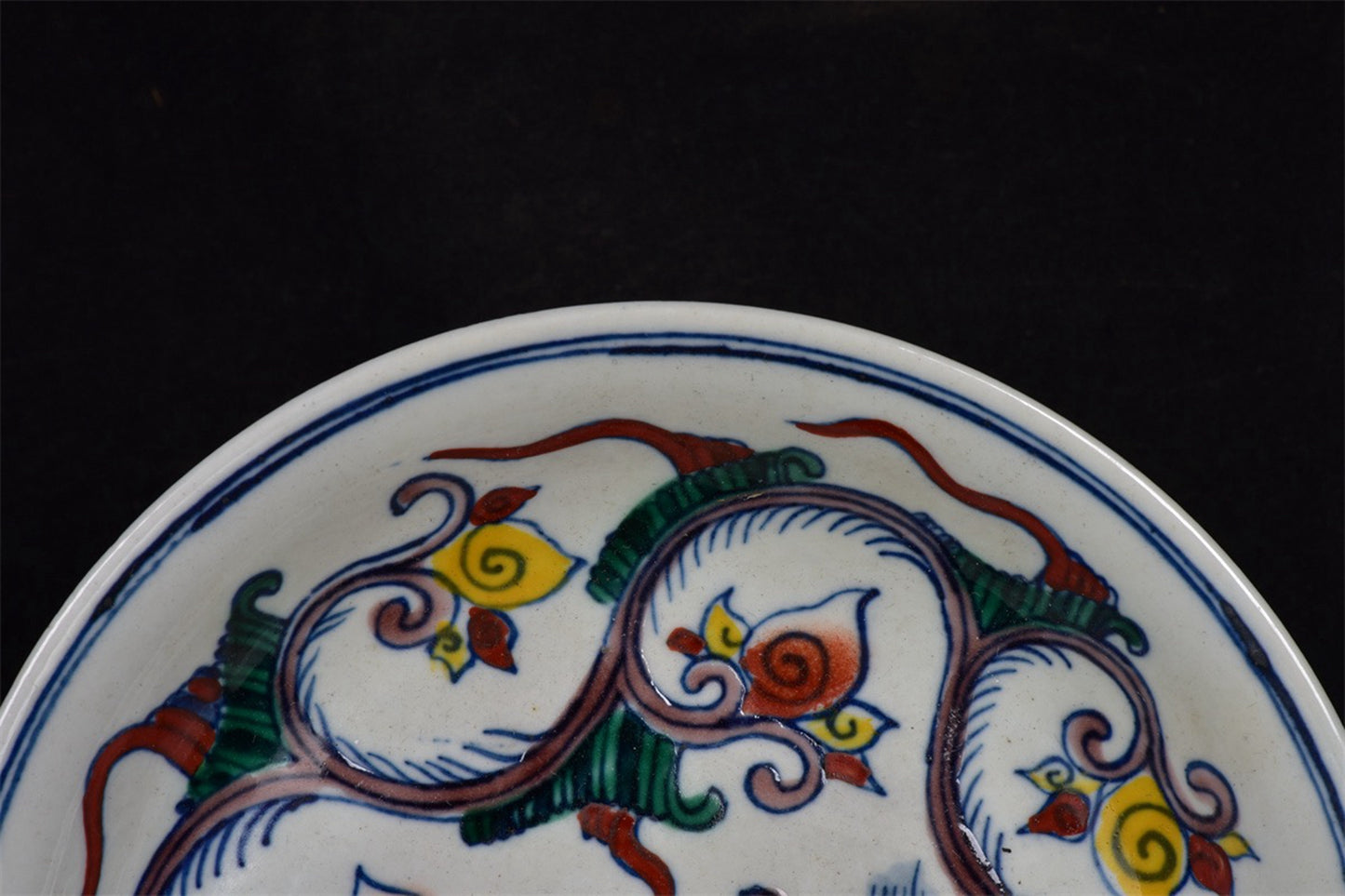 Chinese Antique Doucai Dragon Pattern Shang Pan
