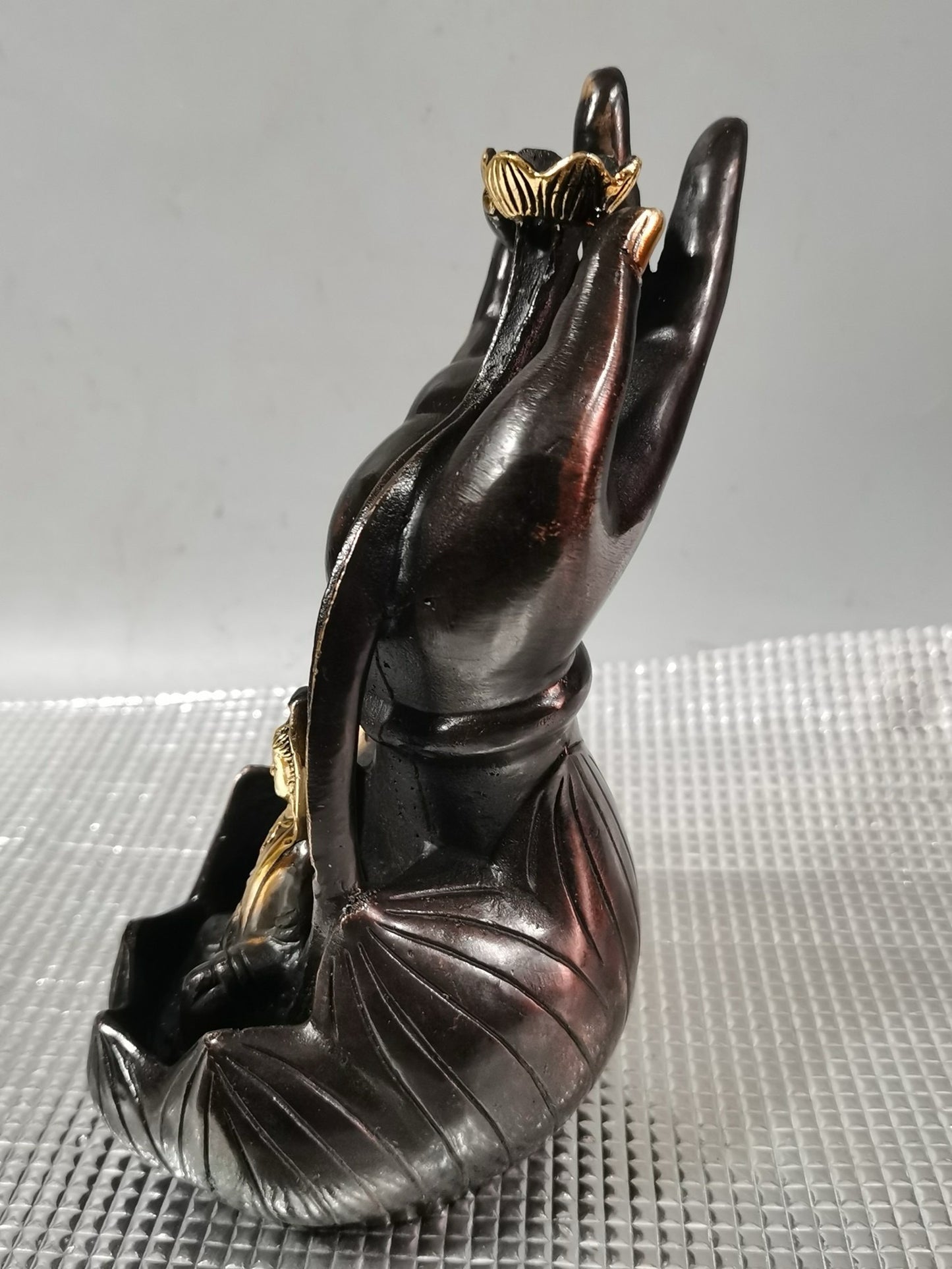 Copper Buddha Hand Lotus Guanyin
