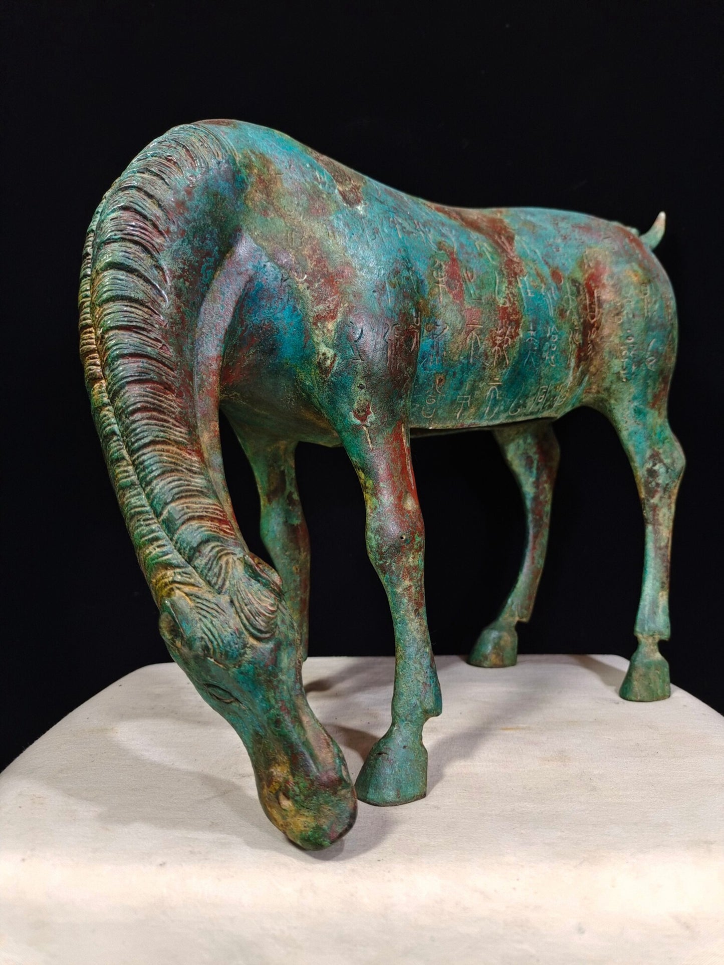 Chinese antique bronze "Drinking Horse"