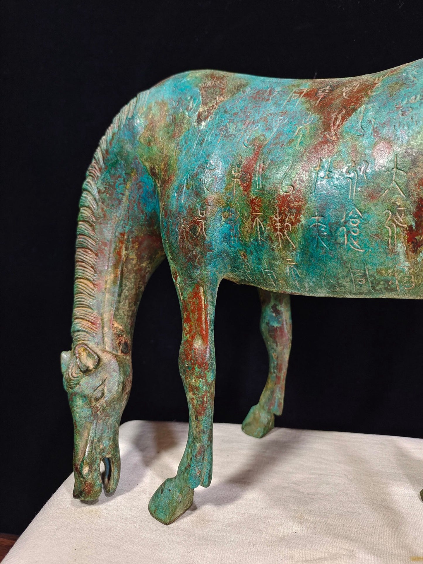 Chinese antique bronze "Drinking Horse"