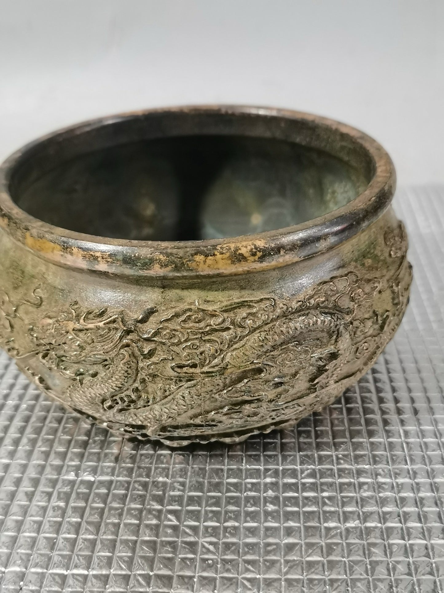 Dragon and Phoenix Bringing Auspicious Treasure Bowl