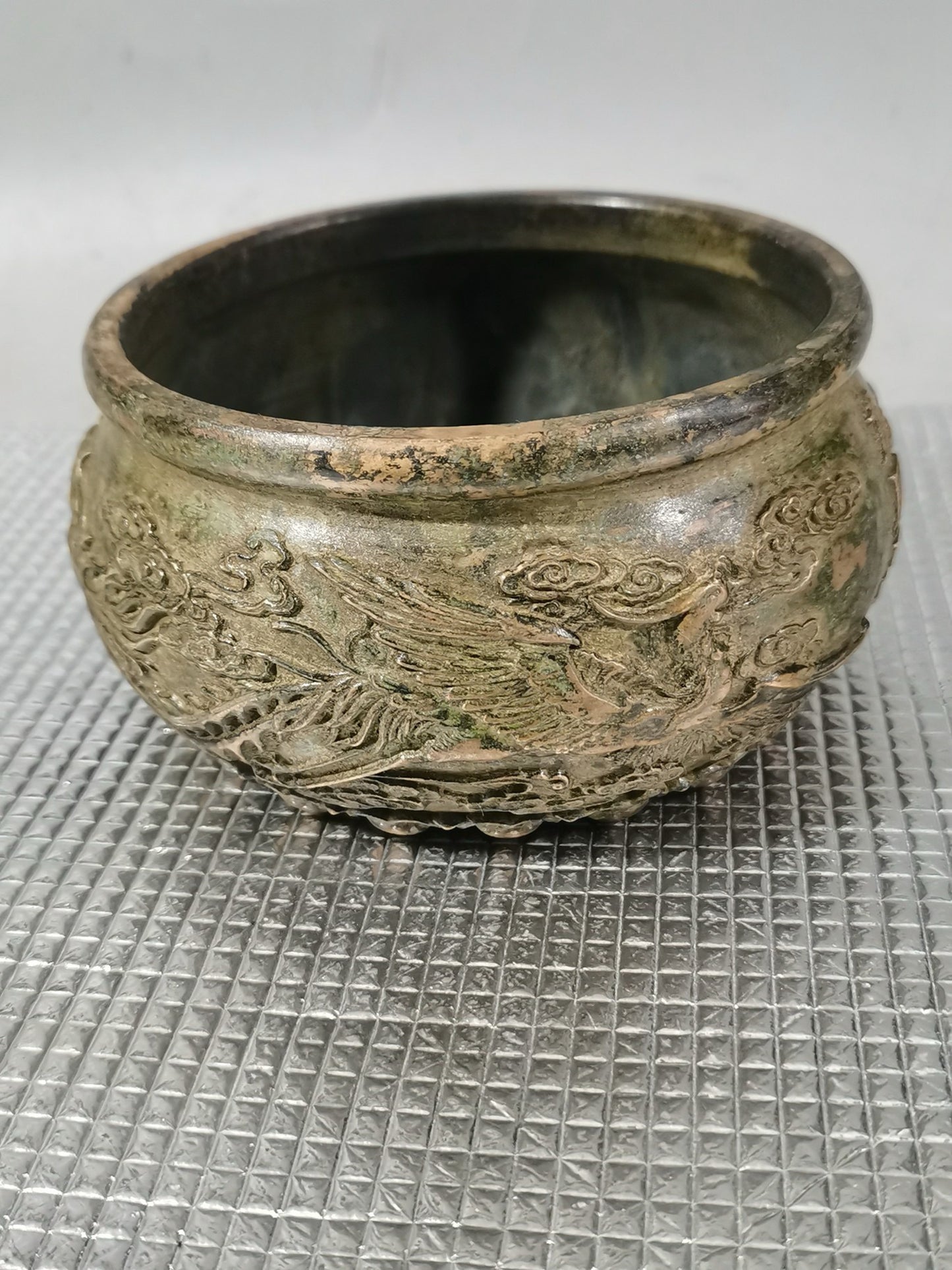 Dragon and Phoenix Bringing Auspicious Treasure Bowl