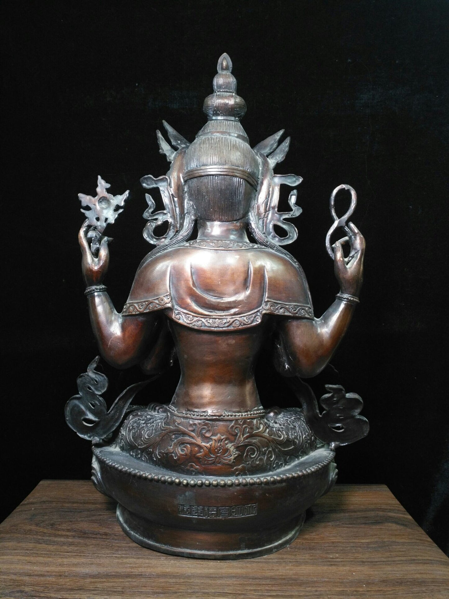 Chinese antique pure copper "Four Armed Guanyin Bodhisattva"